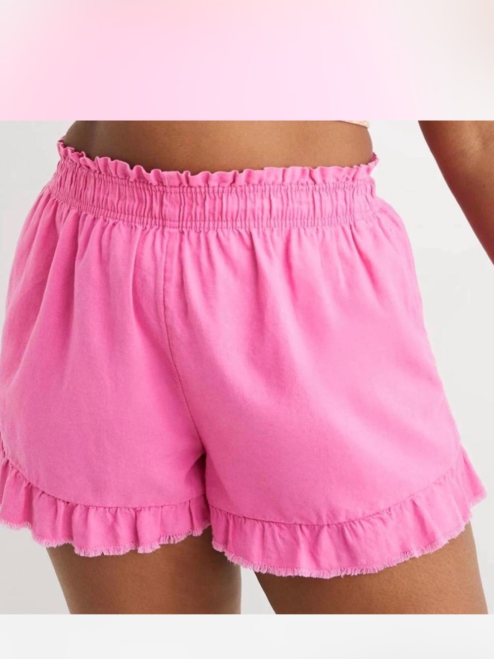 Women’s Aerie Pink Ruffle Shorts Size XS